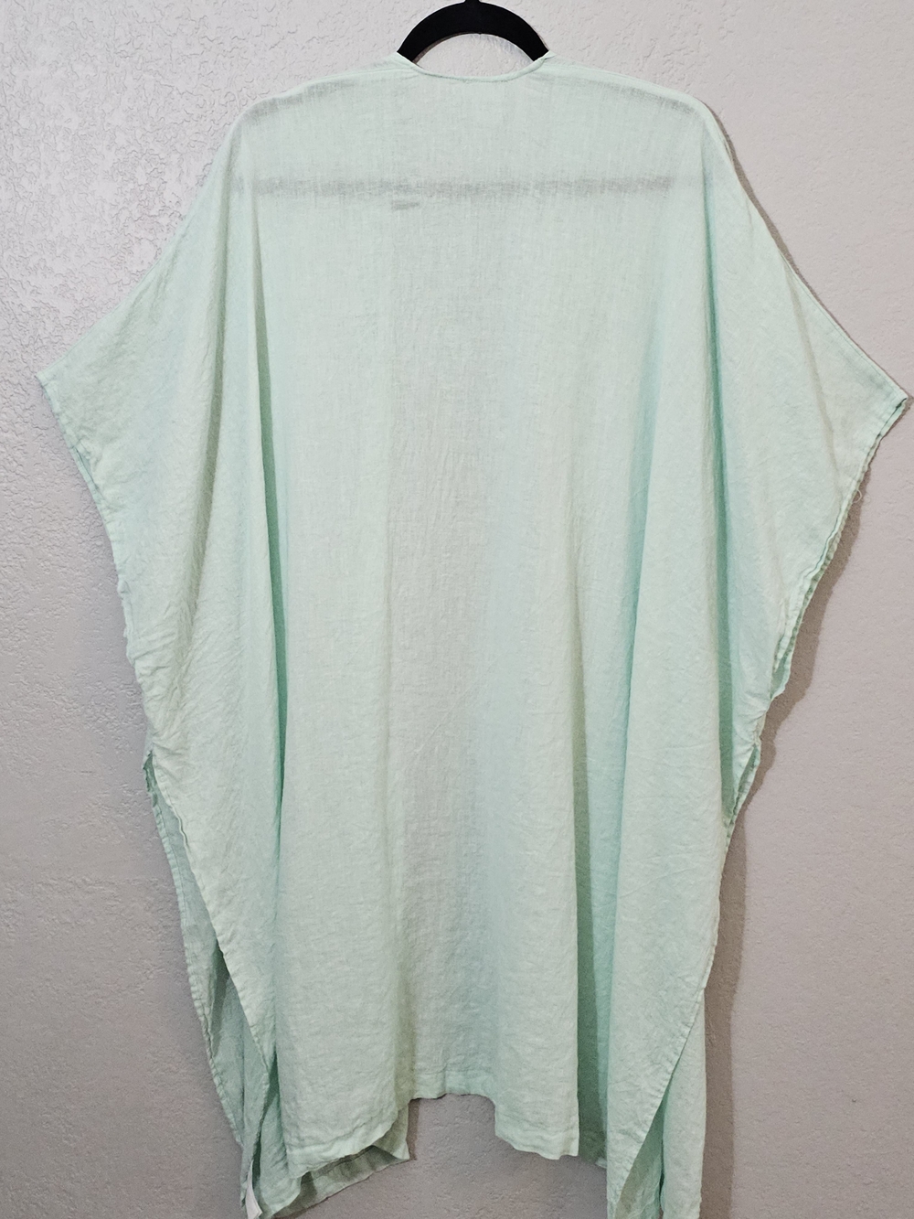 Sigrid Olsen Mint Green Linen Blend Shawl Shrug Womens OS Lightweight - Picture 6 of 7